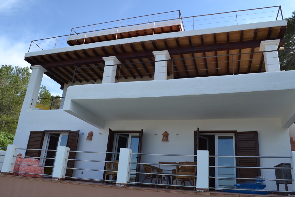 Frontline villa for sale in Cala Moli, Ibiza.