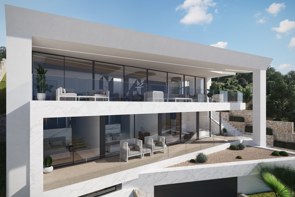 New to build 5 bedroom modern villa close to Ibiza Town, Ibiza, Spain.