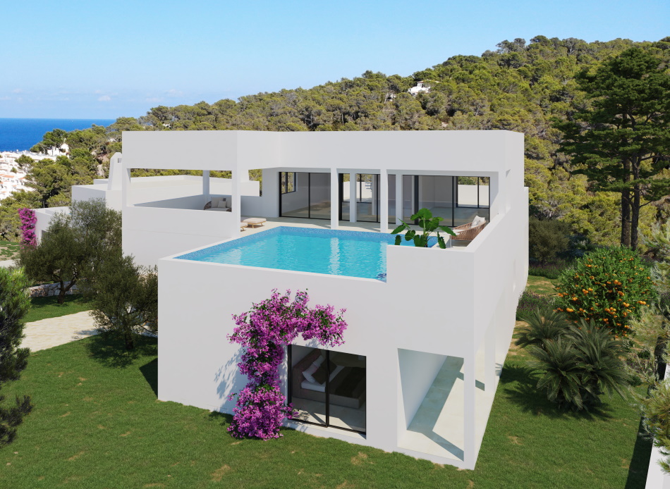Modern newly built 4 bedroom villa for sale in Es Figueral, Ibiza, Spain.