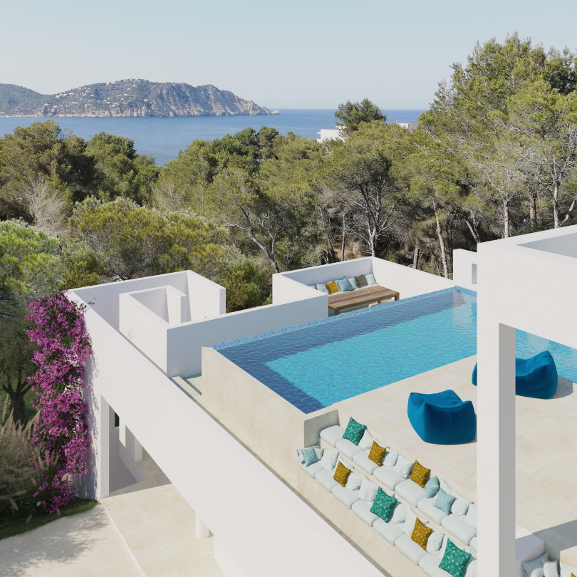 Newly built 4 bedroom villa for sale in Es Figueral, Ibiza, Spain.