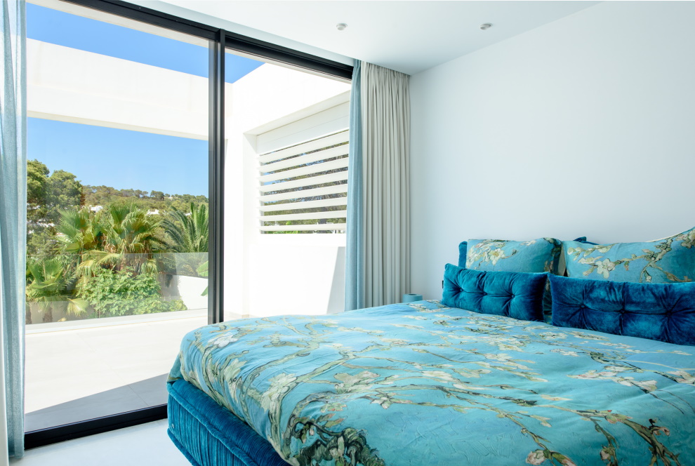 Modern 5 bedroom villa for sale in Cala Tarida, Ibiza, Spain.