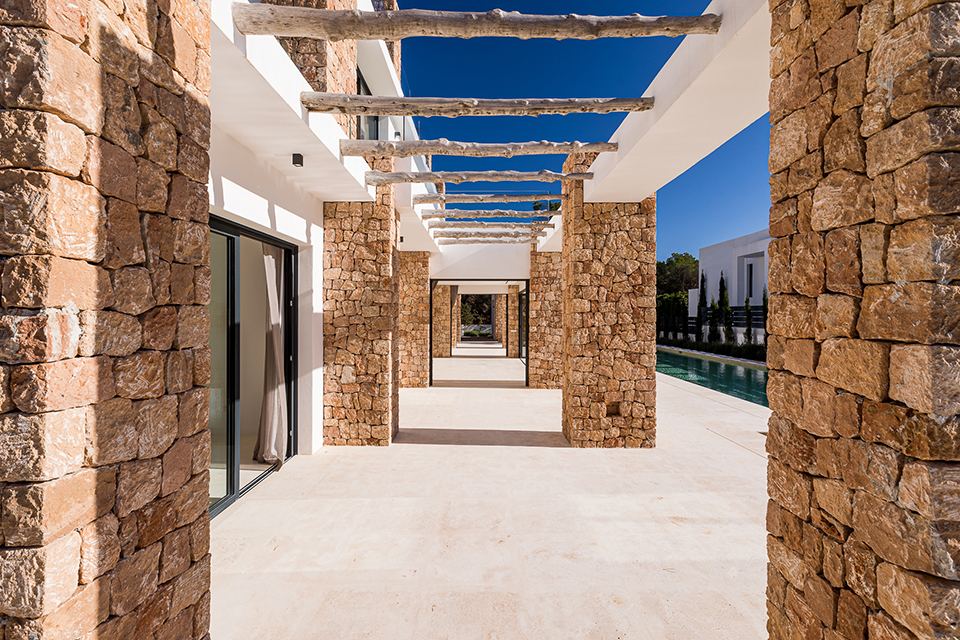 New build 6 bedroom villa for sale close to the beach of Santa Eularia, Ibiza.