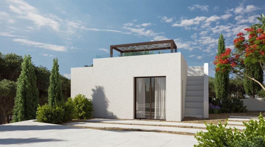 Modern restored villa with fantastic sea views in Cala Moli, Ibiza, Spain.
