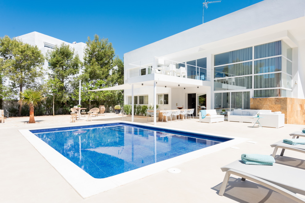 Modern 6 bedroom villa for sale with rental license, Cala Vadella, Ibiza, Spain.