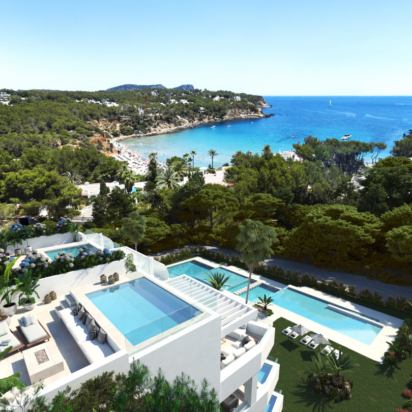 New to build apartments for sale in Cala llenya, Ibiza,Spain.