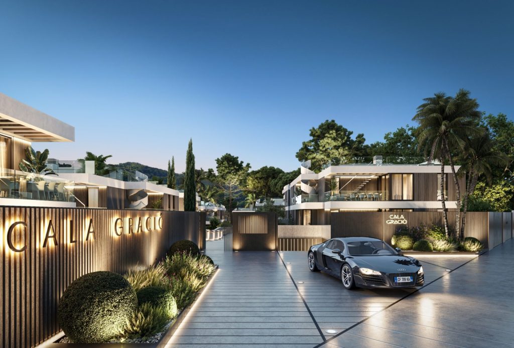 New Build Apartments Private Pool Cala Gracio Ibiza 02