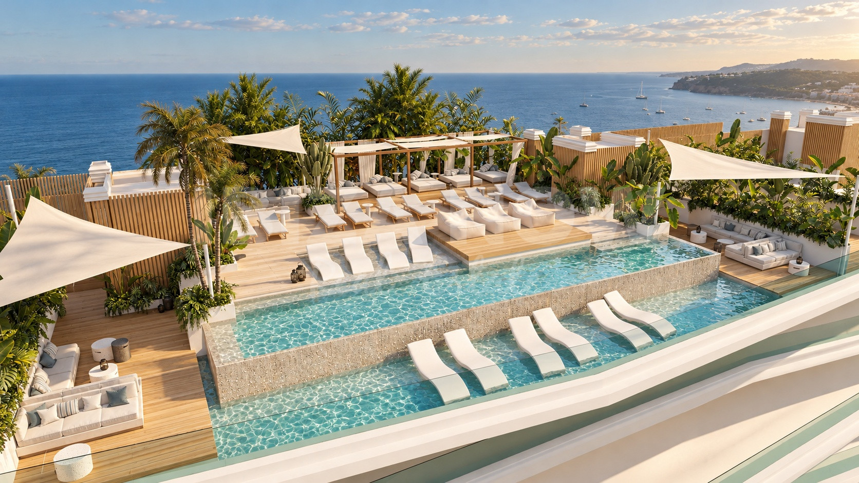 Foto 5 van Ultra luxury first line boutique apartments for sale in the marina and promenade of St Eularia, Ibiza