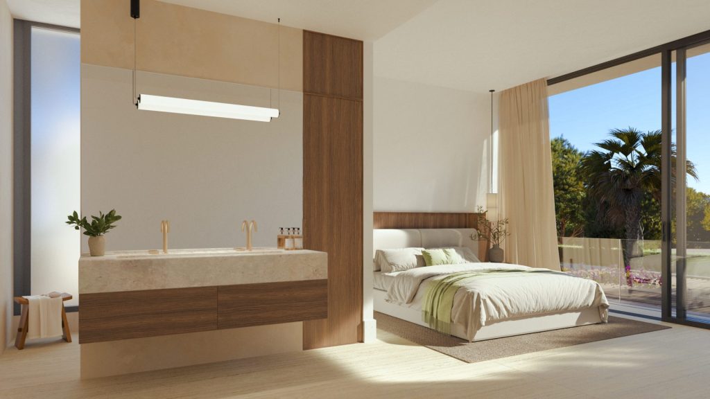 New Build Villas Rooftop Terrace Siesta Beach Santa Eulalia13