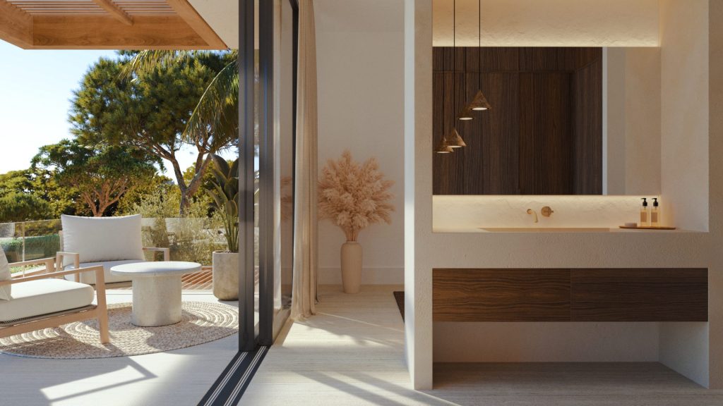 New Build Villas Rooftop Terrace Siesta Beach Santa Eulalia14