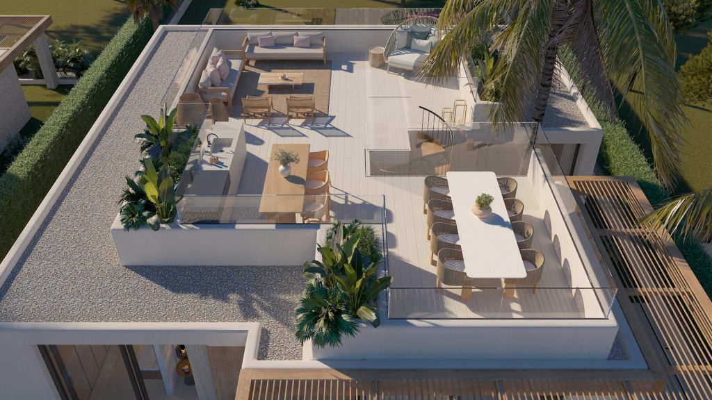 New Build Villas Rooftop Terrace Siesta Beach Santa Eulalia15