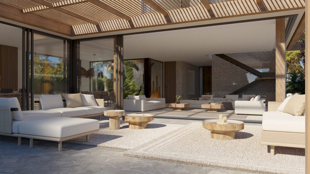 New Build Villas Rooftop Terrace Siesta Beach Santa Eulalia2