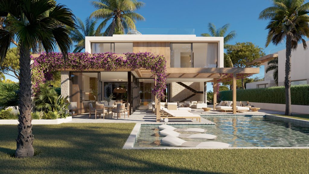 New Build Villas Rooftop Terrace Siesta Beach Santa Eulalia3