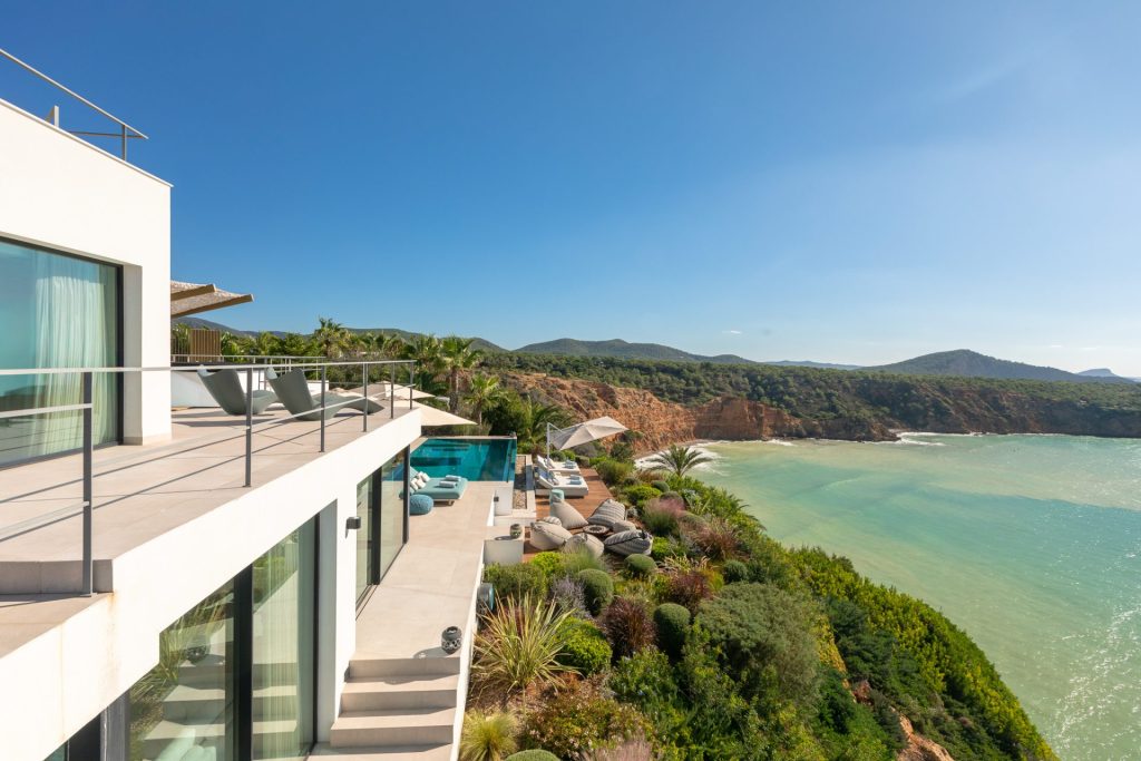 Sea view of a villa for sale in Vista Alegre, Ibiza