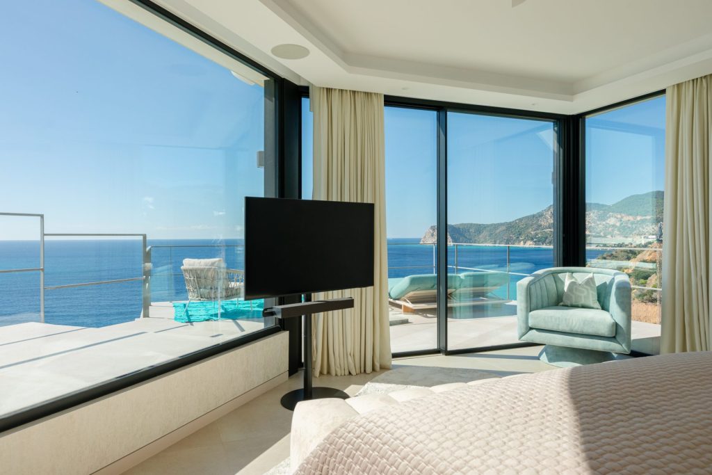 Master bedroom of a villa for sale in Vista Alegre, Ibiza