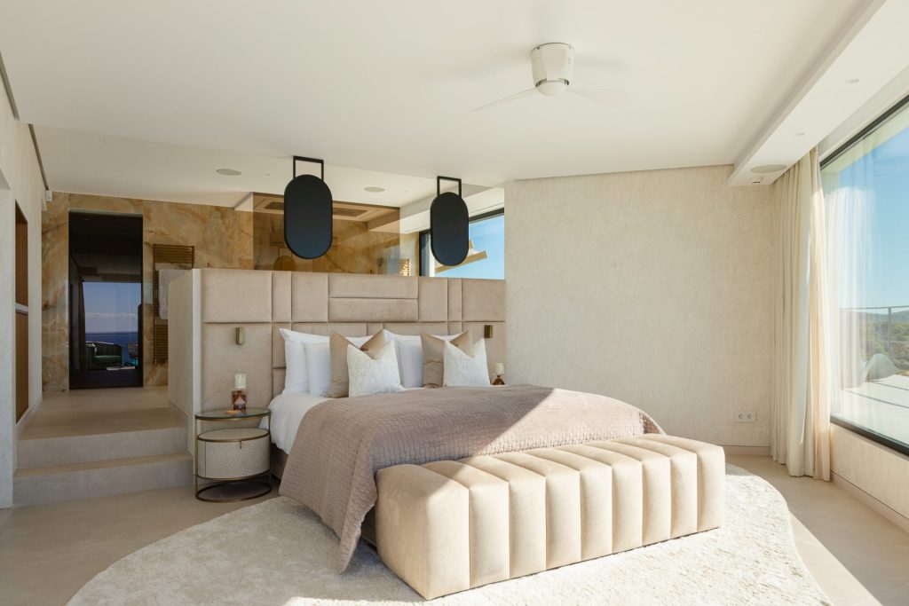 Master bedroom of a villa for sale in Vista Alegre, Ibiza